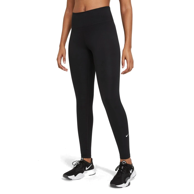 Nike DD0252-010 W ONE MR TGHT 2.0 Leggings Womens Black/(White) 2XL-S