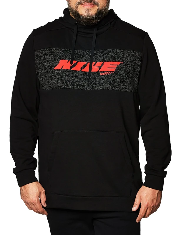 Nike CZ1484-010 M NK DRY HD PO FLC SC ENERGY Sweat mens black/(bright crimson) S