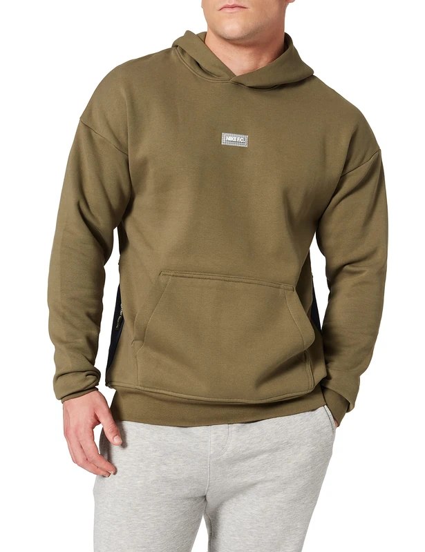 Nike CV1490-222 M NK FC FLEECE HOODIE Sweat mens medium olive/thunder blue/(clear) M