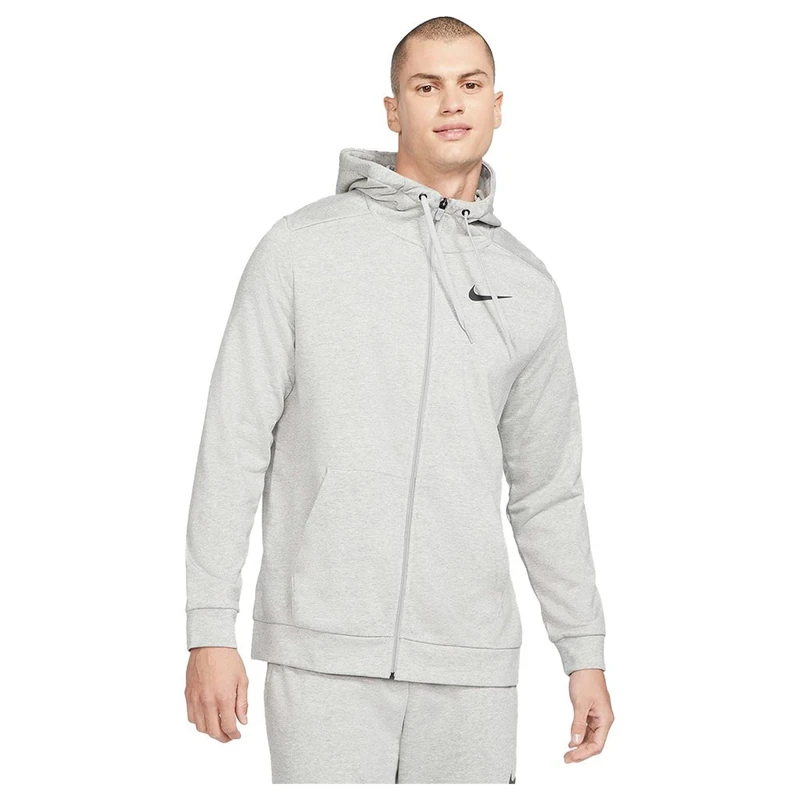 NIKE Men's M Nk Df Hdie Fz Fl Sweatshirt, Dk Grey Heather/(Black), XXL UK