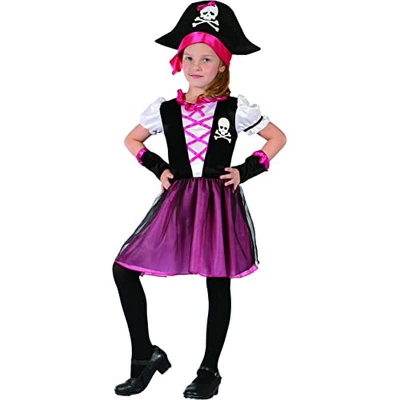 Ciao-corsara Costume Girl (Size 5-7 Years) Girl, Pink, Black, 18176.5-7 - Image 1