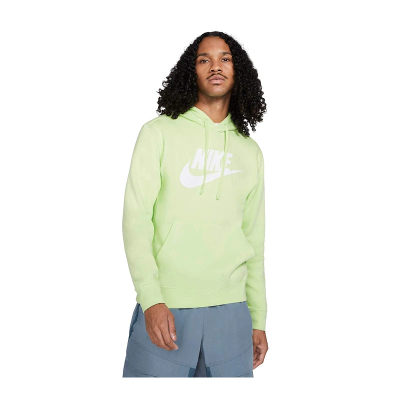Nike BV2973-383 M NSW CLUB HOODIE PO BB GX Sweat mens lt liquid lime/lt liquid lime M