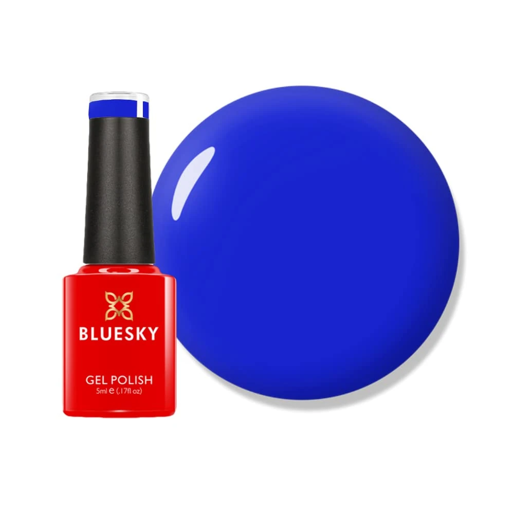 Bluesky Gel Nail Polish, Blue Bamboo - Neon32, Bright, Blue, Long Lasting, Chip Resistant, 5ml (Requires Drying Under UV LED Lamp)
