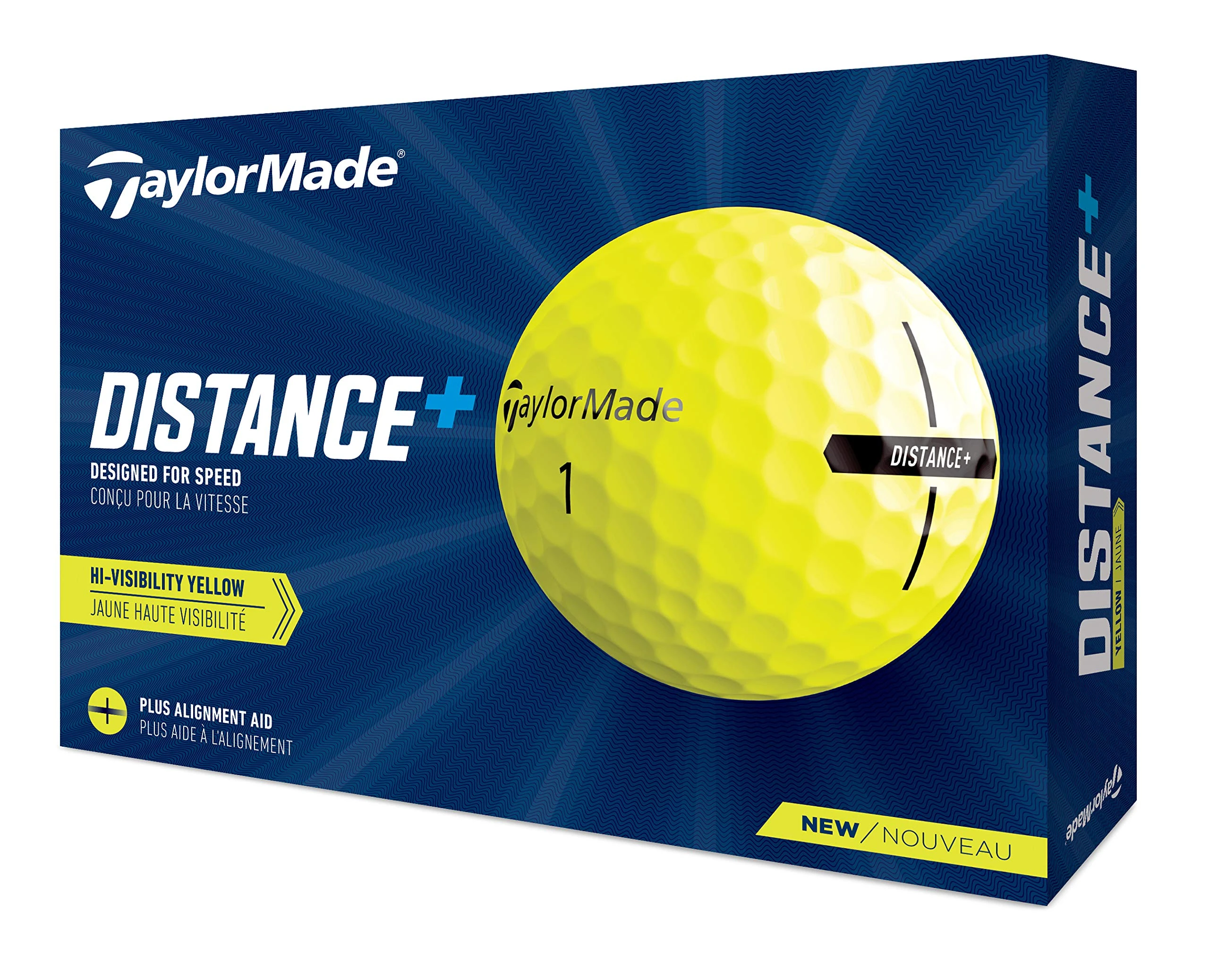 TaylorMade 2021 Yellow Distance+ Golf Balls