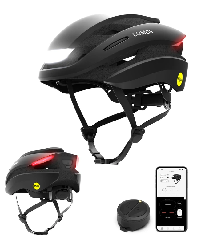 Lumos Ultra Smart Bike Helmet | Customizable Front and Back LED Lights with Turn Signals | Road Bicycle Helmets for Adults: Men, Women