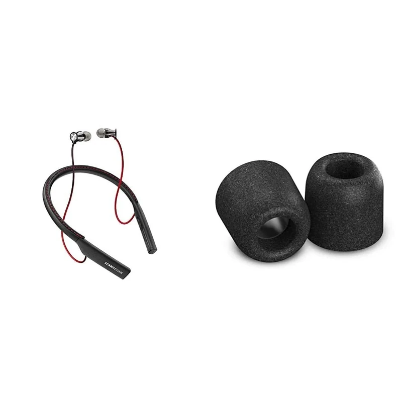 Sennheiser Momentum 2.0 In-Ear Wireless Bluetooth Headphones - Black & Comply Isolation Noise Cancelling Memory Foam Earphone Tips (Medium, 3 Pair)