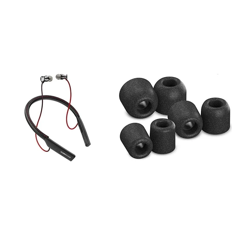 Sennheiser Momentum 2.0 Wireless Headphones, Red & Comply Specific Premium Foam Earphone, Black