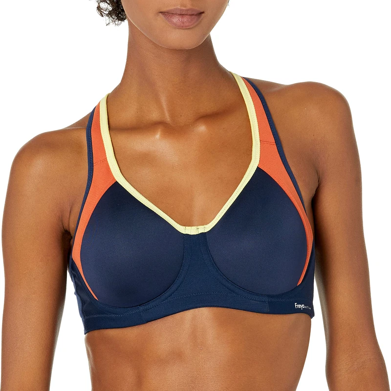 Freya Women's Sonic Underwire Molded Spacer Sports Bra, Navy Spice, 30 GG UK