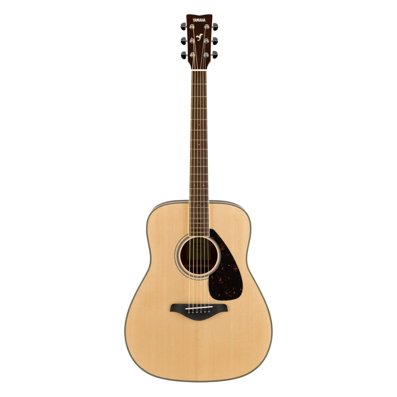 YAMAHA FG820 Acoustic Guitar – Full-Size Dreadnought Body, Scale 24.96″, Solid Spruce Top, Mahogany Back and Sides, Rosewood Fingerboard, Steel Strings – Natural