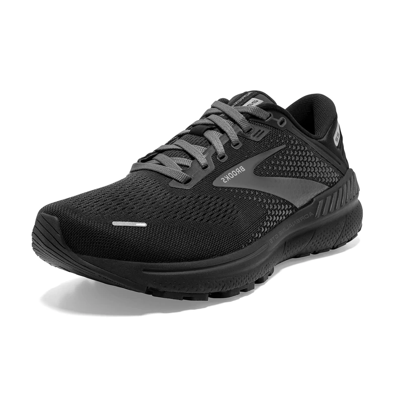 Brooks Women's Adrenaline Gts 22 Sneaker, Black Black Ebony, 6 UK