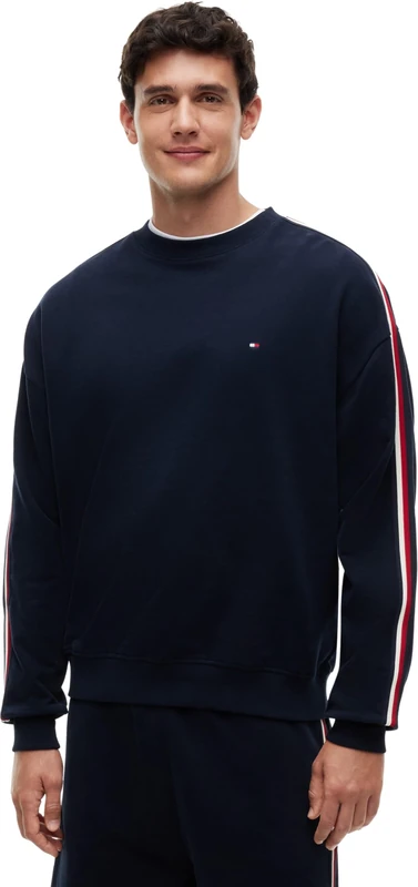 Tommy Hilfiger Men Track Top UM0UM03943 L/S Sweatshirt, BLUE (Navy Blue), L