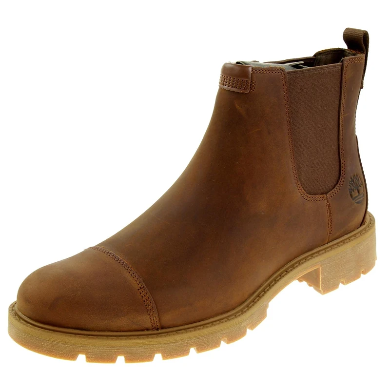 Timberland Men's Elmhurst Chelsea Basic Boots, Rust Full Grain, 11.5 UK