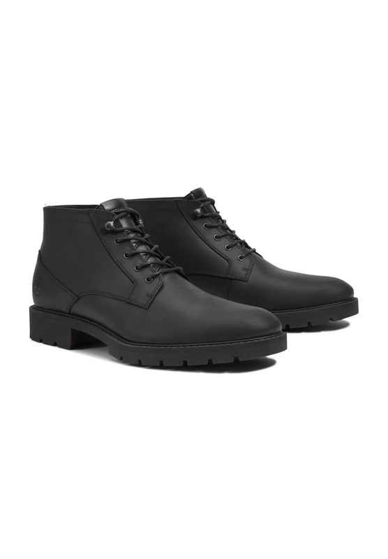 Timberland Men's Elmhurst Chukka Wr Basic Fashion Boots, Black Full Grain, 8.5 UK