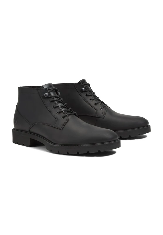 Timberland Men's Elmhurst Chukka Boots - Black Grain Leather, 9.5 UK