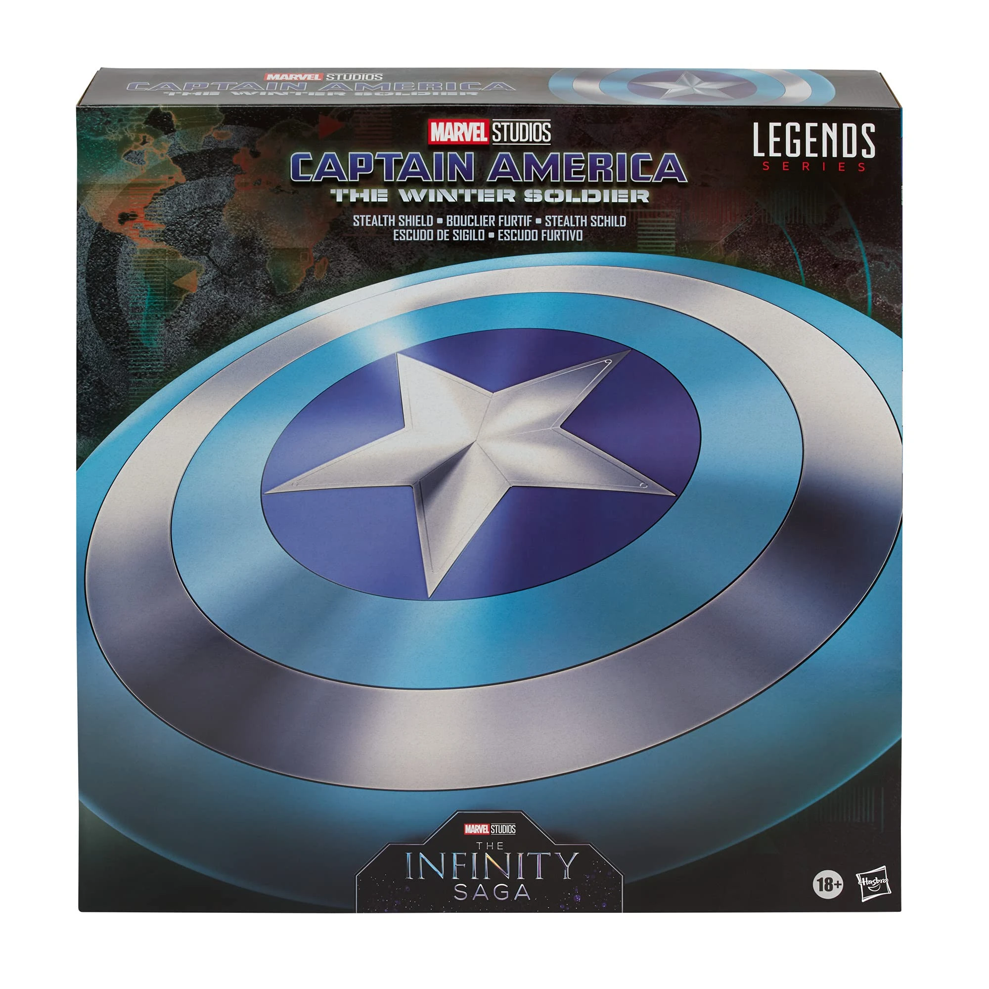 Marvel Legends Series Captain America: The Winter Soldier Stealth Shield Adult Fan Costume and Collectible, Ages 14 and Up