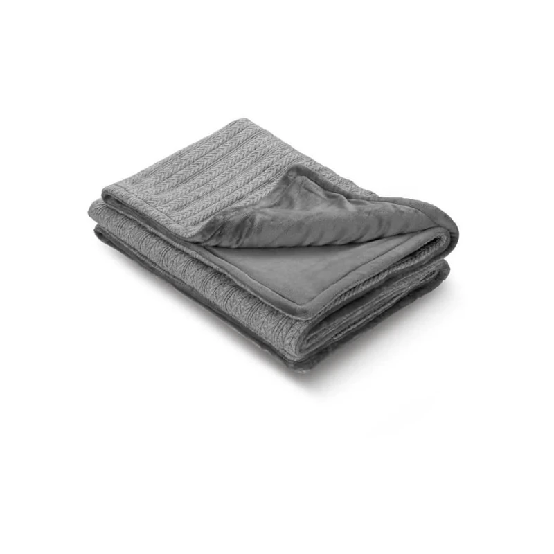 medisana HB 680 Plush Heated Blanket, Knitted Plush Blanket with Auto Shut-Off, Washable, 3 Temperature Settings 160 x 120 cm, Reversible Appearance in 2 Colours - Image 1