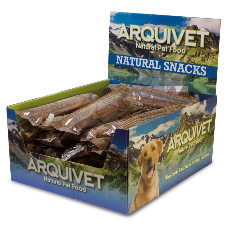Arquivet Nervio de Toro 15 cm – Complete Box of 50 Units Shrinked – Natural Snacks for Dogs – Treats, Treats, Rewards and Treats for Dogs