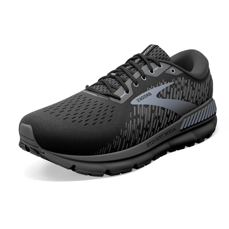 BROOKS Mens Addiction Gts 15 Sneaker, Black Black Ebony, 10 UK