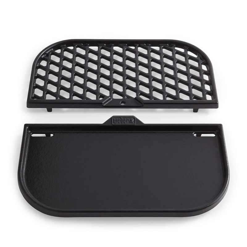 Weber Sear Grate & Griddle for Gourmet BBQ System - 2-in-1 Insert for Searing or Flat Grilling – Black (8858)