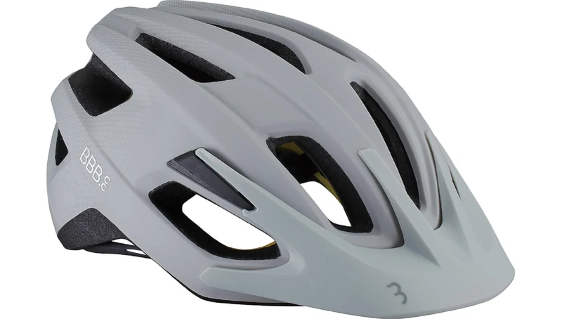 BBB Cycling Dune 2.0 MIPS | MTB Helmet | Adult Cycling Helmet for Men and Women | Bike Helmet with MIPS Technology | Detachable Visor And Washable Lining | Matt White | BHE-22B
