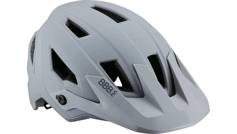 Bbb Cycling Bike Shore BHE-59 Cycling Mountain Helmet with Adjustable Visor in-Mold Shell Construction CE Certified Mens Womens Size L (59-62cm) Matt Grey - Image 1
