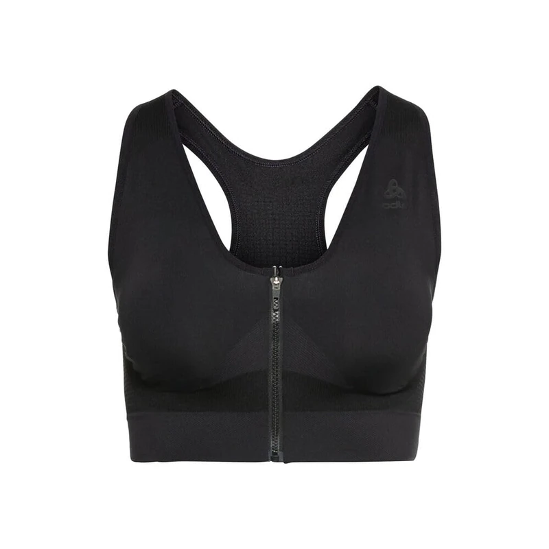 ODLO Women's Seamless HIGH Sports Bra, Black, S - Image 1