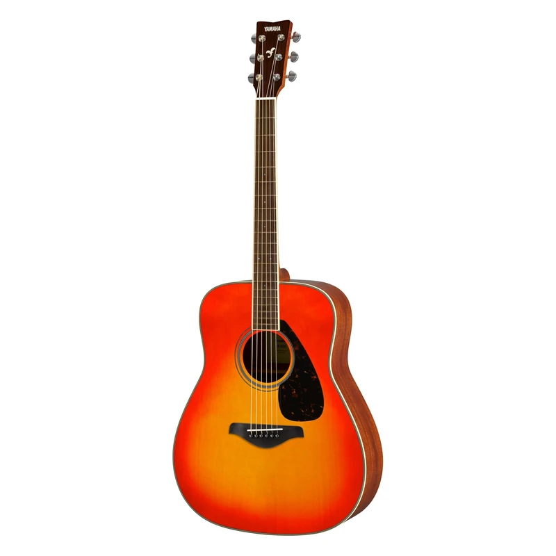 YAMAHA FG820 Acoustic Guitar – Full-Size Dreadnought Body, Scale 24.96″, Solid Spruce Top, Mahogany Back and Sides, Rosewood Fingerboard, Steel Strings – Autumn Burst