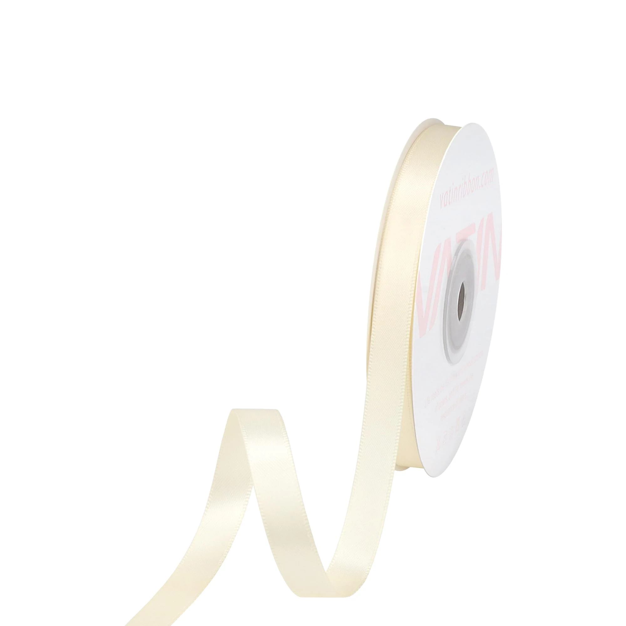 VATIN 10mm Double Faced Polyester Satin Ribbon Cream - 45 Metre for Gift Wrapping Ornaments Party Favor Braids Baby Shower Decoration Floral Arrangement Craf Supplies
