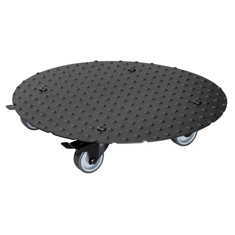 WAGNER Plant trolley ALASKA Ø 38 x 7,5 cm I Flower trolley for indoor + outdoor use I Container trolley made of aluminium I 2 total breaks I Load capacity 150 kg I Made in Germany - 20700601