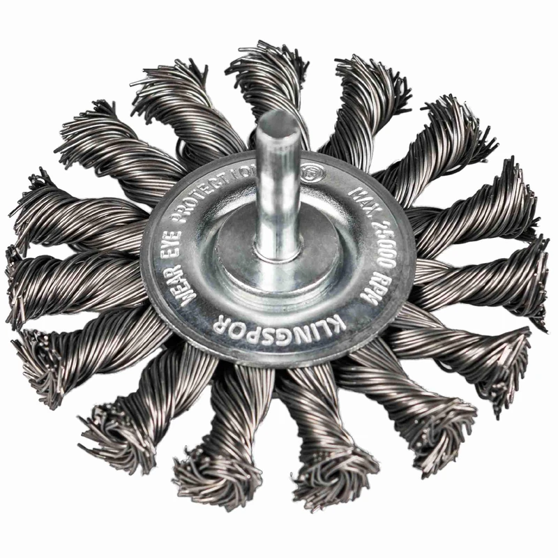 Klingspor 358320 Round Shaft Brush Knotted Number 1 75 x 12 x 6 mm 0.5 Steel Pack of 10