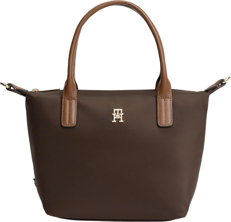 Tommy Hilfiger Women Popette Mini Tote AW0AW17709 Other Handbags, BROWN (Fondant Brown), One Size