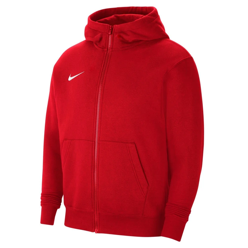 NIKE Kid Y Nk Flc Park20 Fz Hoodie Sweatshirt, Red / White, XL EU