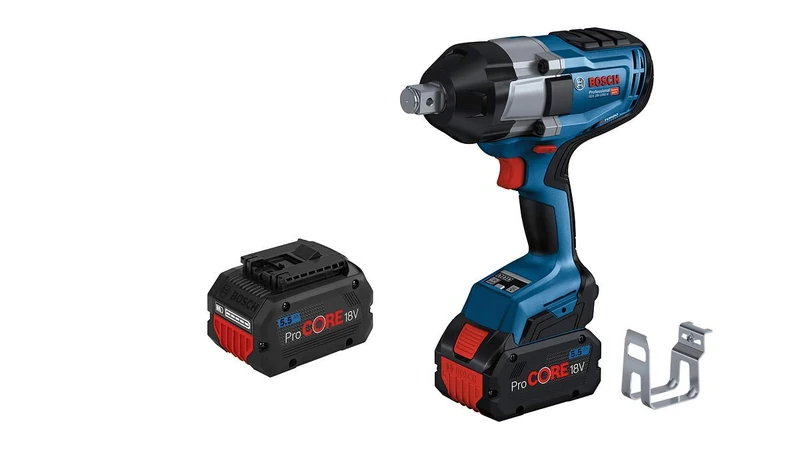 Bosch Professional BITURBO GDS 18V-1050 H cordless impact driver (1050 Nm tightening torque, 1700 Nm breakaway torque, 2 x ProCORE18V 5.5Ah rech. batteries, GAL 1880 CV quick charger, in L-BOXX 136)