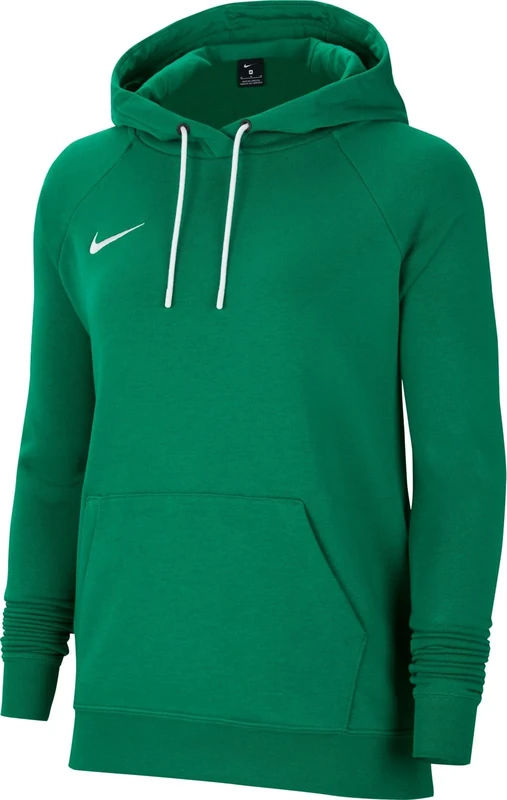 NIKE Womens Nk Flc Park20 Po Hoodie Sweatshirt, Pine Green/White, M EU