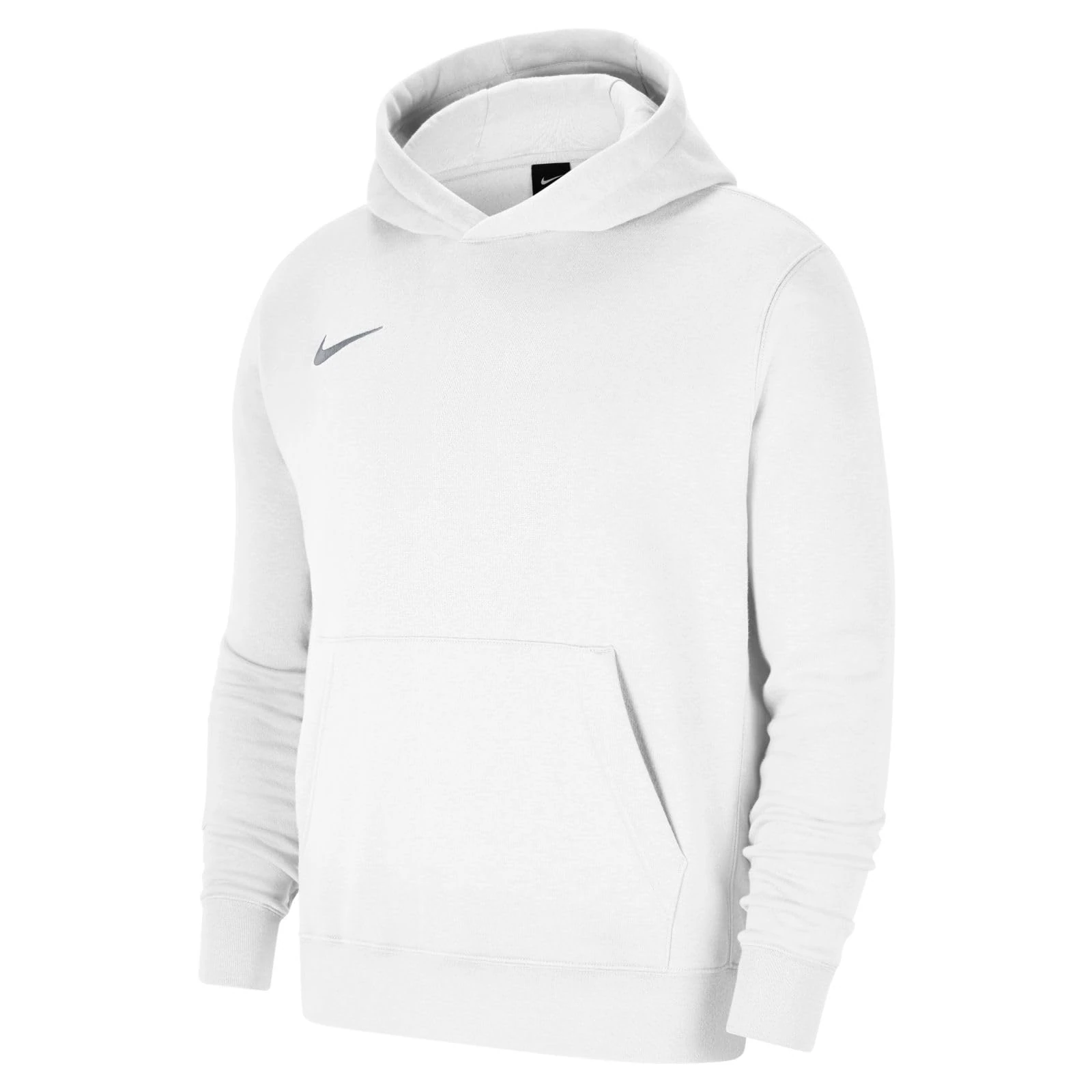 NIKE Kid Y Nk Flc Park20 Po Hoodie Sweatshirt, White/Wolf Grey, 7-8 Years