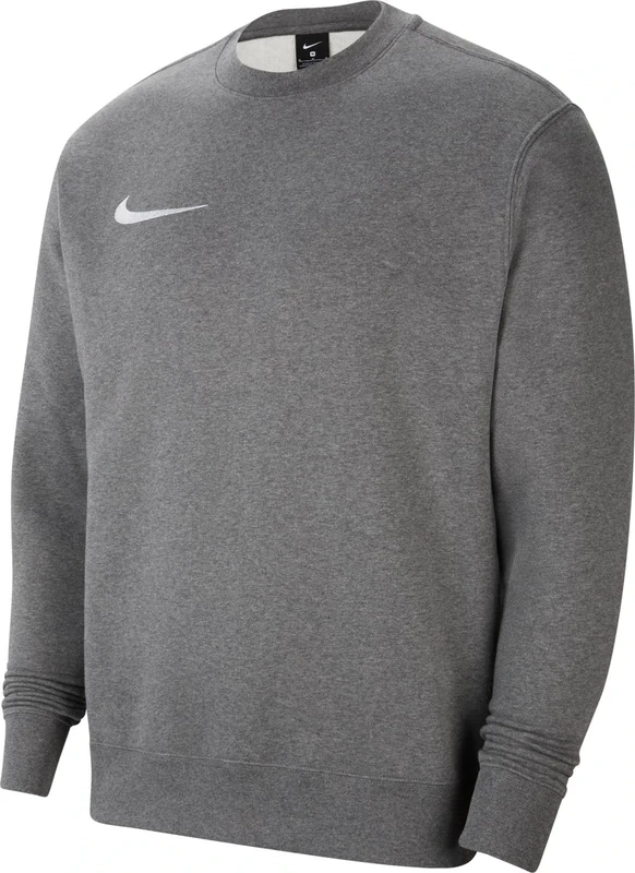 Nike CW6902-071 M NK FLC PARK20 CREW Sweatshirt Men's CHARCOAL HEATHR/WHITE Size L