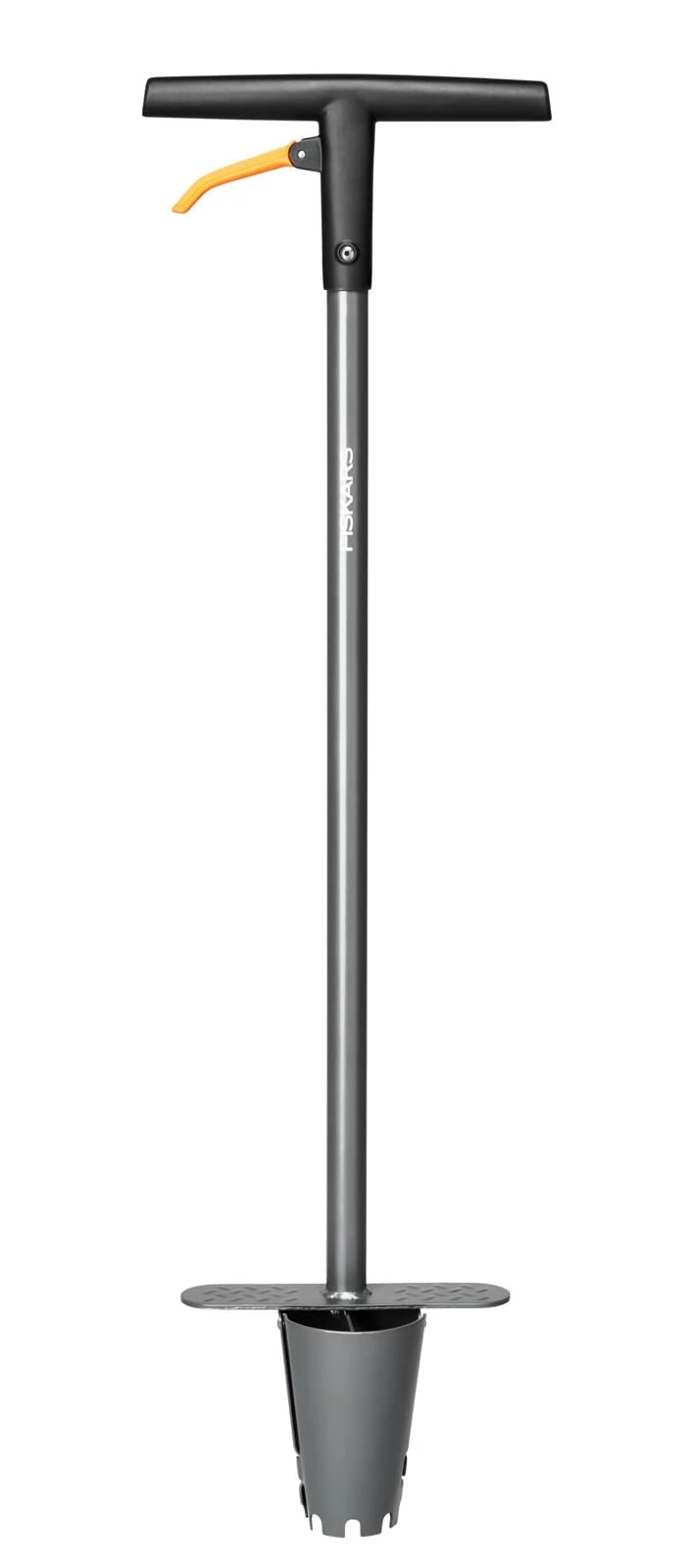 Fiskars Flower Bulb Planter, Ergo, Length: 1 m, Weight: 1.95 kg, Steel/Plastic, Black/Orange, 1057078