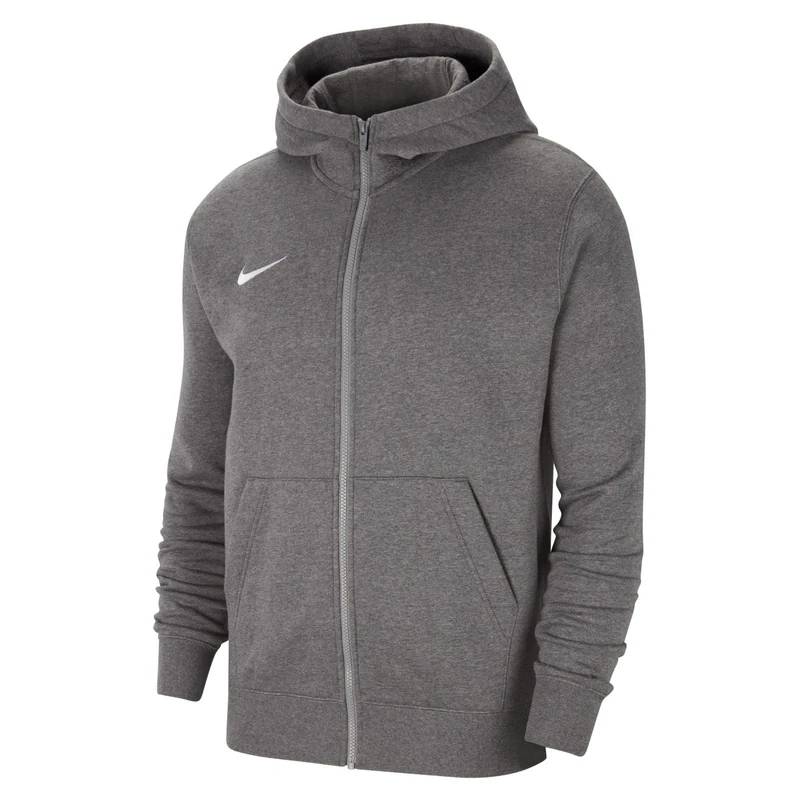 NIKE Kid Y Nk Flc Park20 Fz Hoodie Sweatshirt, Charcoal Heathr, S