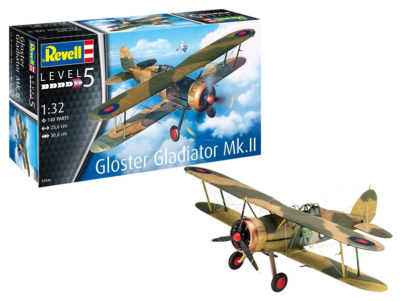 Revell 03846 Gloster Gladiator Mk. II 1:32 Scale Unbuilt/Unpainted Plastic Model Kit