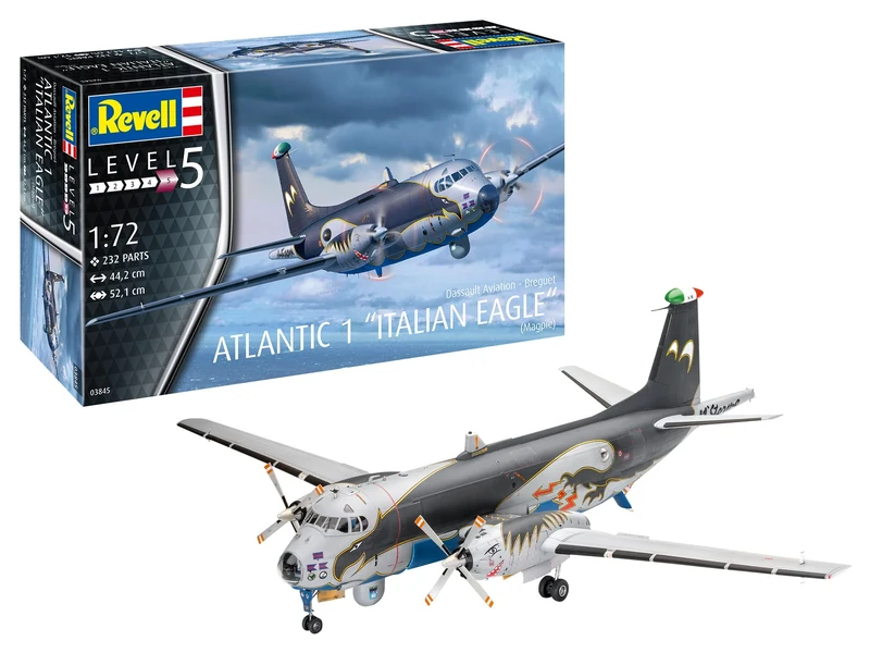 Revell 03845 Breguet Atlantic 1" Italian Eagle 1:72 Scale Unbuilt/Unpainted Plastic Model Kit