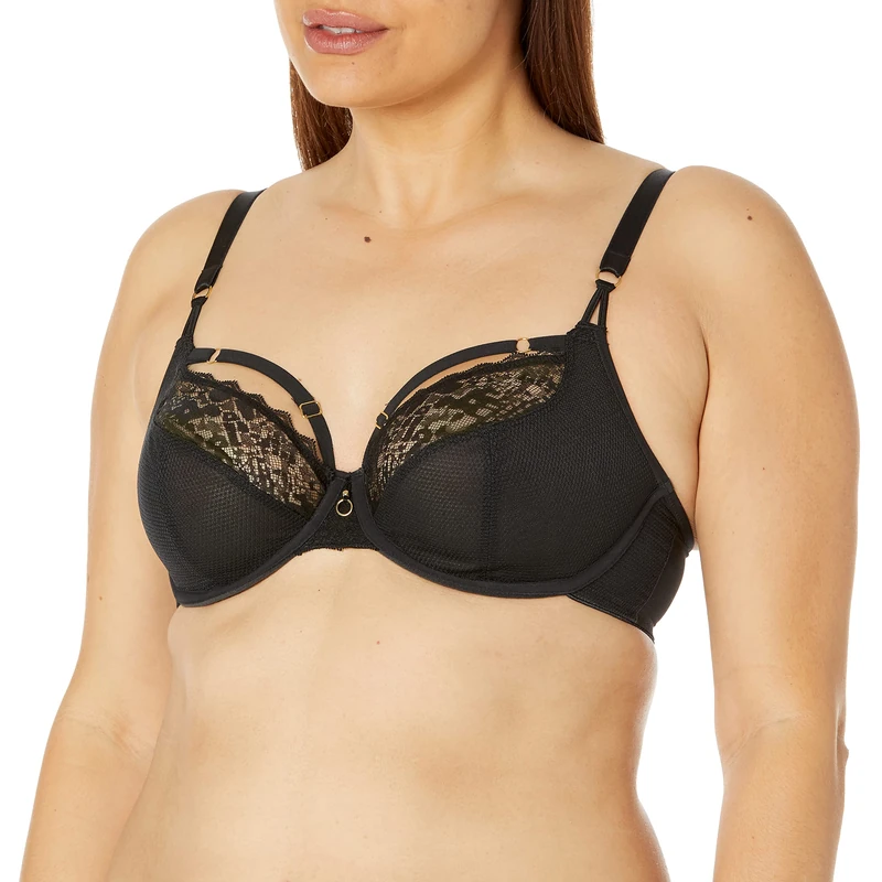 Freya Women's Temptress Underwire Plunge Bra, Black, 34E
