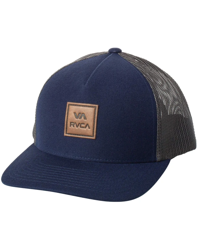 RVCA Men's Adjustable Snapback Brim Hat Curved Trucker/Navy, One Size - Image 1
