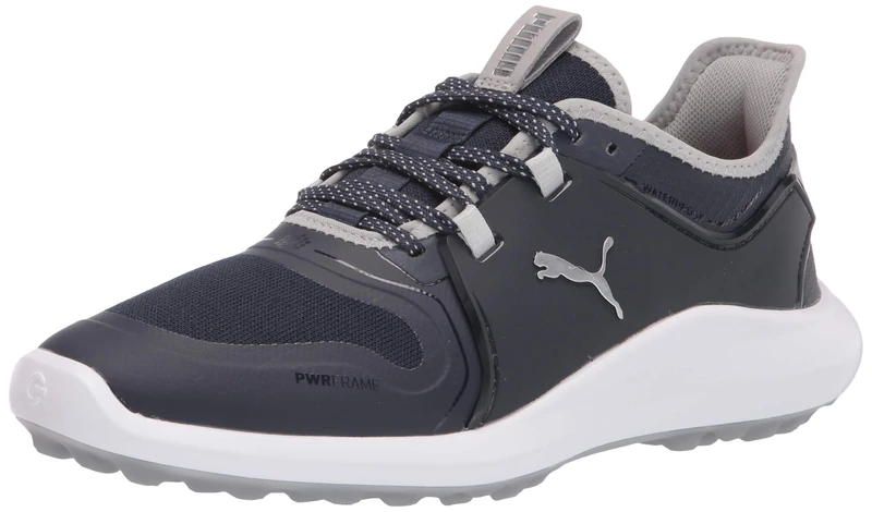 PUMA Women's Ignite Fasten8 Golf Shoe, Navy Blazer Puma Silver High Rise, 3 UK