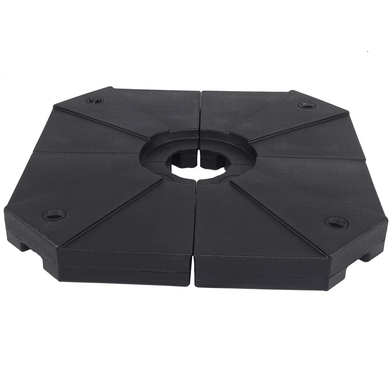 Strandgut Schirmständer Kreuz befüllbar Umbrella Stand, Black