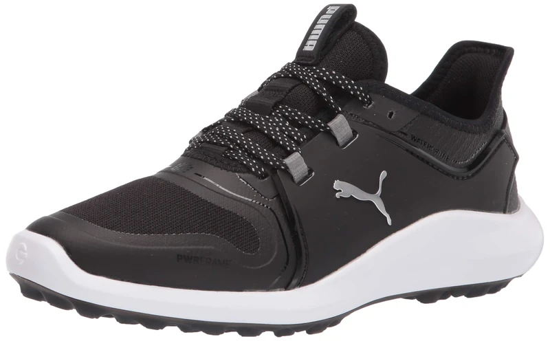 PUMA Women's Ignite Fasten8 Golf Shoe, Black White, 4.5 UK