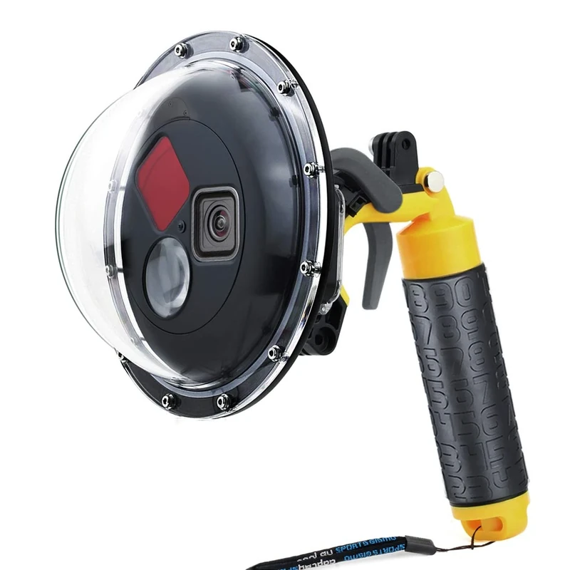 SOONSUN Dome Port for GoPro HERO 9 10 11 12 13 Black, Underwater Dome Lens with Waterproof Housing Case Built-in Switchable Red Filter, 10x Close-up Macro Filter and Standard Mode