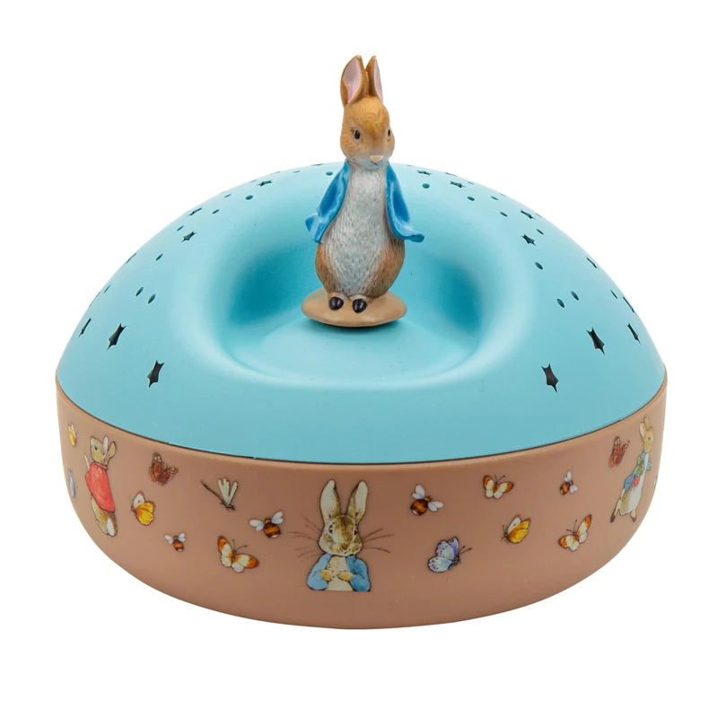 Trousselier - Peter Rabbit© - Nightlight - Ideal Young Children's Gift - Musical Star Projector - Rotating Figurine - Batteries Included - 2 Count - Image 1