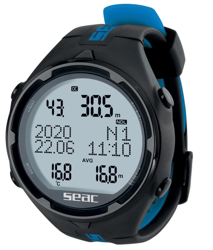 SEAC Action HR, High Resistance Dive Computer with Scuba and Freediving Mode, Dive Logbook, Dive Planner, Safety Alarms