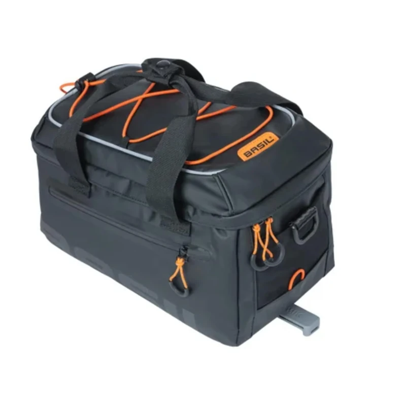 Basil Trunkbag Miles Black Orange 7 Litres Tarpaulin