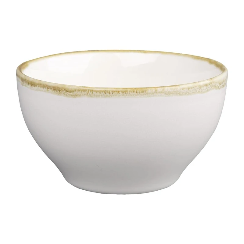 Olympia Kiln Round Bowl Chalk 140mm 635ml (6 Pack) - Porcelain Soup, Cereal, Oatmeal Bowls Microwave & Dishwasher Safe FB995